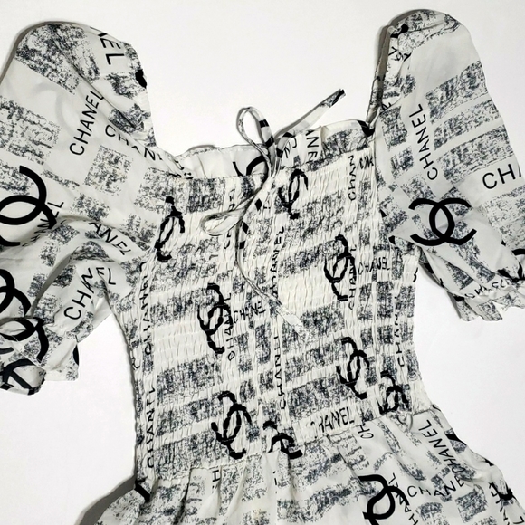 Puffy Sleeve Dress - Picture 4 of 9